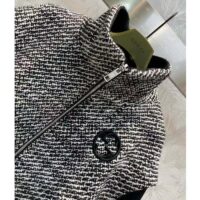 Gucci GG Women Bouclé Wool Jacket Interlocking G High Neck Dropped Shoulder (5)