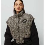 Gucci GG Women Bouclé Wool Jacket Interlocking G High Neck Dropped Shoulder – Image 13