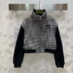 Gucci GG Women Bouclé Wool Jacket Interlocking G High Neck Dropped Shoulder – Image 2