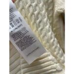 Gucci GG Men Cable Knit Wool Cashmere Sweater Ivory Blue Red Web Turtleneck Long Sleeves - Image 10