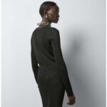 Gucci GG Women Rib Stitch Viscose Lamé Cardigan Interlocking G Buttons V-Neck Long Sleeves - Image 13