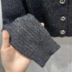 Gucci GG Women Rib Stitch Viscose Lamé Cardigan Interlocking G Buttons V-Neck Long Sleeves - Image 9