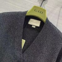 Gucci GG Women Rib Stitch Viscose Lamé Cardigan Interlocking G Buttons V-Neck Long Sleeves (5)