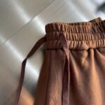 Gucci Men Cotton Jersey Sweatpants Brown Light GG Canvas Elastic Cuffs Relaxed Fit - Image 8