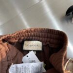 Gucci Men Cotton Jersey Sweatpants Brown Light GG Canvas Elastic Cuffs Relaxed Fit - Image 10