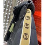 Gucci Women GG Jacquard Nylon Quilted Coat Down Goose Feather Black Knit Rib Nylon Lining - Imagen 9