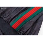 Gucci Men GG Jumbo GG Zip Jacket Web Dark Grey Neoprene Canvas Raglan Sleeves - immagine 6