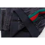 Gucci Men GG Jumbo GG Zip Jacket Web Dark Grey Neoprene Canvas Raglan Sleeves - immagine 7