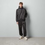 Gucci Men GG Jumbo GG Zip Jacket Web Dark Grey Neoprene Canvas Raglan Sleeves - immagine 14