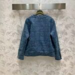 Gucci Men GG Reversible Denim Jacket Camel Ebony GG Canvas Reversible Collarless Dropped Shoulder - Image 3