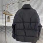 Gucci Women GG Water Repellant Down Jacket Black Water Nylon Satin Zip Front Zip Pockets – Bild 4