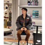 Gucci Men GG Water Repellant Down Jacket Black Water Nylon Satin Zip Front Zip Pockets - Image 13