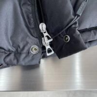 Gucci Men GG Water Repellant Down Jacket Black Water Nylon Satin Zip Front Zip Pockets (4)