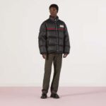 Gucci Men GG Water Repellant Down Jacket Black Water Nylon Satin Zip Front Zip Pockets - Image 14