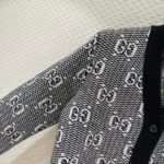 Gucci Men GG Wool Jacquard Cardigan Grey V-Neck Long Sleeves Front Pockets - Imagen 7