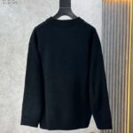 Gucci Men GG Wool Sweater Gucci Intarsia Blue Ivory Knit Crewneck Long Sleeves - Image 3