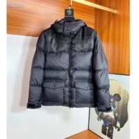 Gucci Men Nylon Down Jacket GG Inserts Feather Padding Lined High Neck Velcro Cuffs (9)