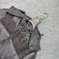 Gucci Men Nylon Down Jacket GG Inserts Feather Padding Lined High Neck Velcro Cuffs (9)