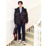 Gucci Men Nylon Down Jacket GG Iserts Black Canvas High Neck Velcro Cuffs Zip Closure - immagine 11