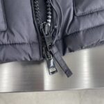 Gucci Men Nylon Down Jacket GG Iserts Black Canvas High Neck Velcro Cuffs Zip Closure - immagine 8