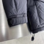 Gucci Men Nylon Down Jacket GG Iserts Black Canvas High Neck Velcro Cuffs Zip Closure - immagine 7