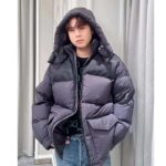 Gucci Men Nylon Down Jacket GG Iserts Black Canvas High Neck Velcro Cuffs Zip Closure - immagine 12