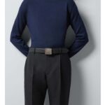 Gucci Unisex GG Belt Gucci Plaque Buckle Black Leather Palladium-Toned Hardware - Image 11