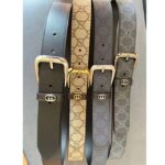 Gucci Unisex GG Belt Interlocking G Detail Blue Dark Blue GG Supreme Square Buckle - Image 7