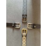 Gucci Unisex GG Belt Interlocking G Detail Blue Dark Blue GG Supreme Square Buckle - Image 8