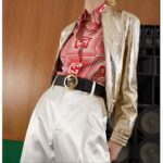 Gucci Unisex GG Blondie Wide Belt Black Leather Round Interlocking G 5 CM Width – Image 9