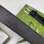 Gucci Unisex GG Gucci Signature Belt GG Detail Black Square Buckle Metal 3.8 CM Width - Image 10