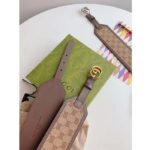 Gucci Unisex GG Marmont Wide Belt Beige Ebony GG Supreme Canvas Double G - Bild 8