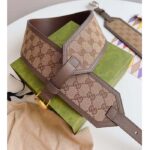 Gucci Unisex GG Marmont Wide Belt Beige Ebony GG Supreme Canvas Double G - Bild 7