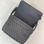 Gucci Unisex GG Ophidia Medium Messenger Bag Grey Black Supreme Tender Canvas Double G – Bild 6