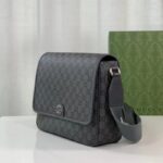 Gucci Unisex GG Ophidia Medium Messenger Bag Grey Black Supreme Tender Canvas Double G – Bild 7