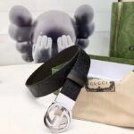 Gucci Unisex GG Reversible Gucci Signature Belt Black Leather Reverses To Brown Leather - Image 4