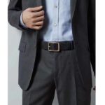 Gucci Unisex GG Rubber-Effect Leather Black Square Buckle 3.3 CM Width - Image 9