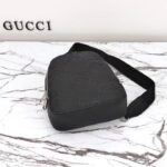 Gucci Unisex Jumbo GG Crossbody Bag Black Leather Padded Mesh Back – Image 8