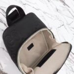 Gucci Unisex Jumbo GG Crossbody Bag Black Leather Padded Mesh Back – Image 10