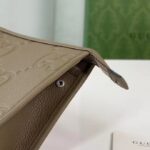 Gucci Unisex Jumbo GG Pouch Dark Green Jumbo GG Leather Zip Closure - Image 10