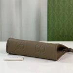 Gucci Unisex Jumbo GG Pouch Dark Green Jumbo GG Leather Zip Closure - Image 7