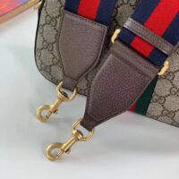 Gucci Unisex Ophidia GG Small Crossbody Bag Beige Ebony GG Supreme Canvas Double G (15)