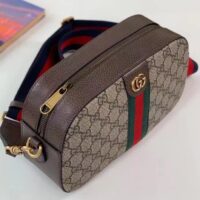 Gucci Unisex Ophidia GG Small Crossbody Bag Beige Ebony GG Supreme Canvas Double G (15)