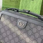 Gucci Unisex Ophidia GG Small Crossbody Bag Grey Black GG Supreme Canvas Double G - Image 10