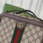 Gucci Unisex Ophidia GG Small Crossbody Bag Web Beige Ebony GG Supreme Canvas Double G - immagine 11
