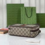 Gucci Unisex Ophidia GG Small Crossbody Bag Web Beige Ebony GG Supreme Canvas Double G - immagine 9