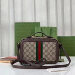 Gucci Unisex Ophidia GG Small Crossbody Bag Web Beige Ebony GG Supreme Canvas Double G - immagine 5