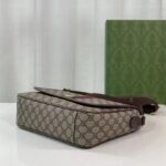 Gucci Unisex Ophidia Medium Messenger Bag Beige Ebony GG Supreme Canvas Double G – Image 7