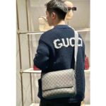 Gucci Unisex GG Ophidia Medium Messenger Bag Grey Black Supreme Tender Canvas Double G – Bild 12