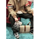 Gucci Unisex Ophidia Medium Messenger Bag Beige Ebony GG Supreme Canvas Double G – Image 12